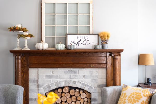 Professional Wood Mantel Staining
